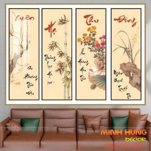 Top 5 Mẫu Tranh Tứ Quý Xuân Hạ Thu Đông