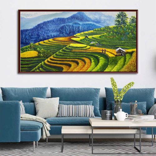 Tranh sơn dầu ruộng bậc thang SaPa TSD105