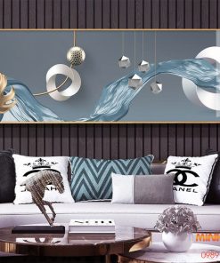Tranh trừu tượng dòng chảy uốn lượn KF95145