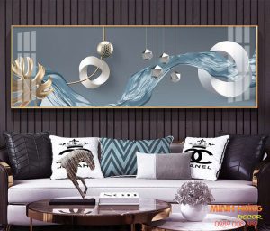 Tranh trừu tượng dòng chảy uốn lượn KF95145