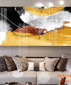Tranh trừu tượng mảng màu tối giản TT14085
