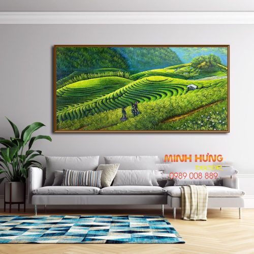 Tranh sơn dầu thửa ruộng bậc thang TSD131