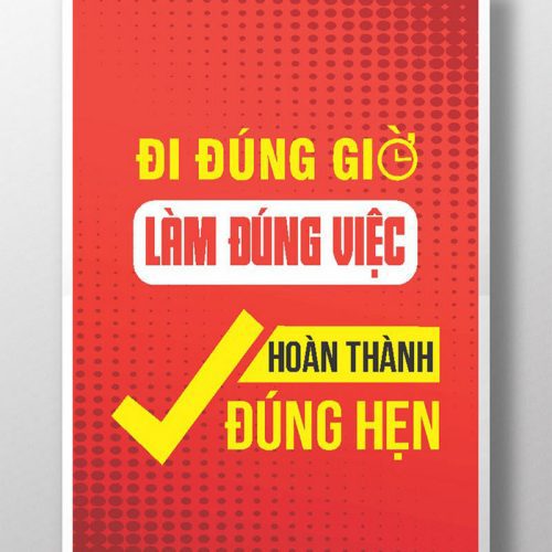 Đi đúng giờ làm đúng việc hoàn thành đúng hẹn TDL099