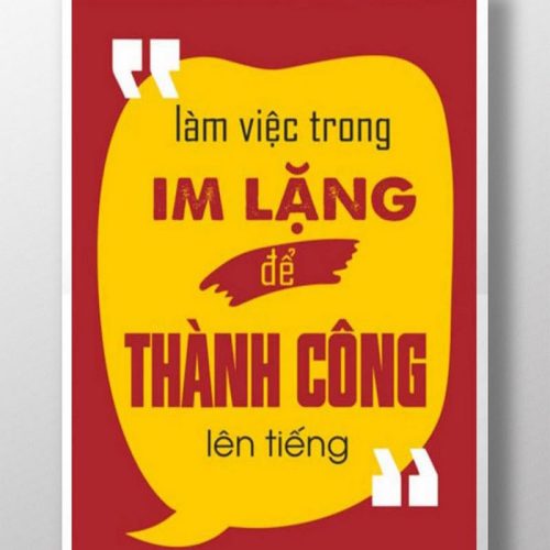 Làm việc trong im lặng để thành công TDL171