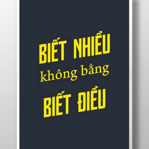 Biết nhiều không bằng biết điều TDL175