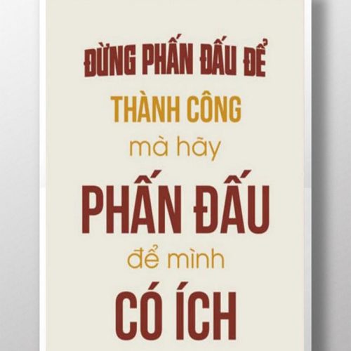 Đừng phấn đấu để thành công TDL224