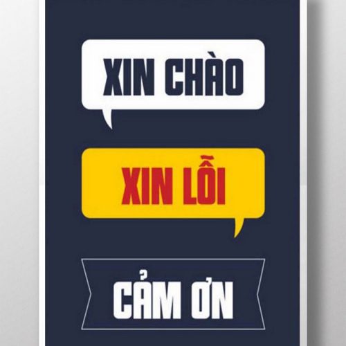 Xin chào xin lỗi cảm ơn TDL237
