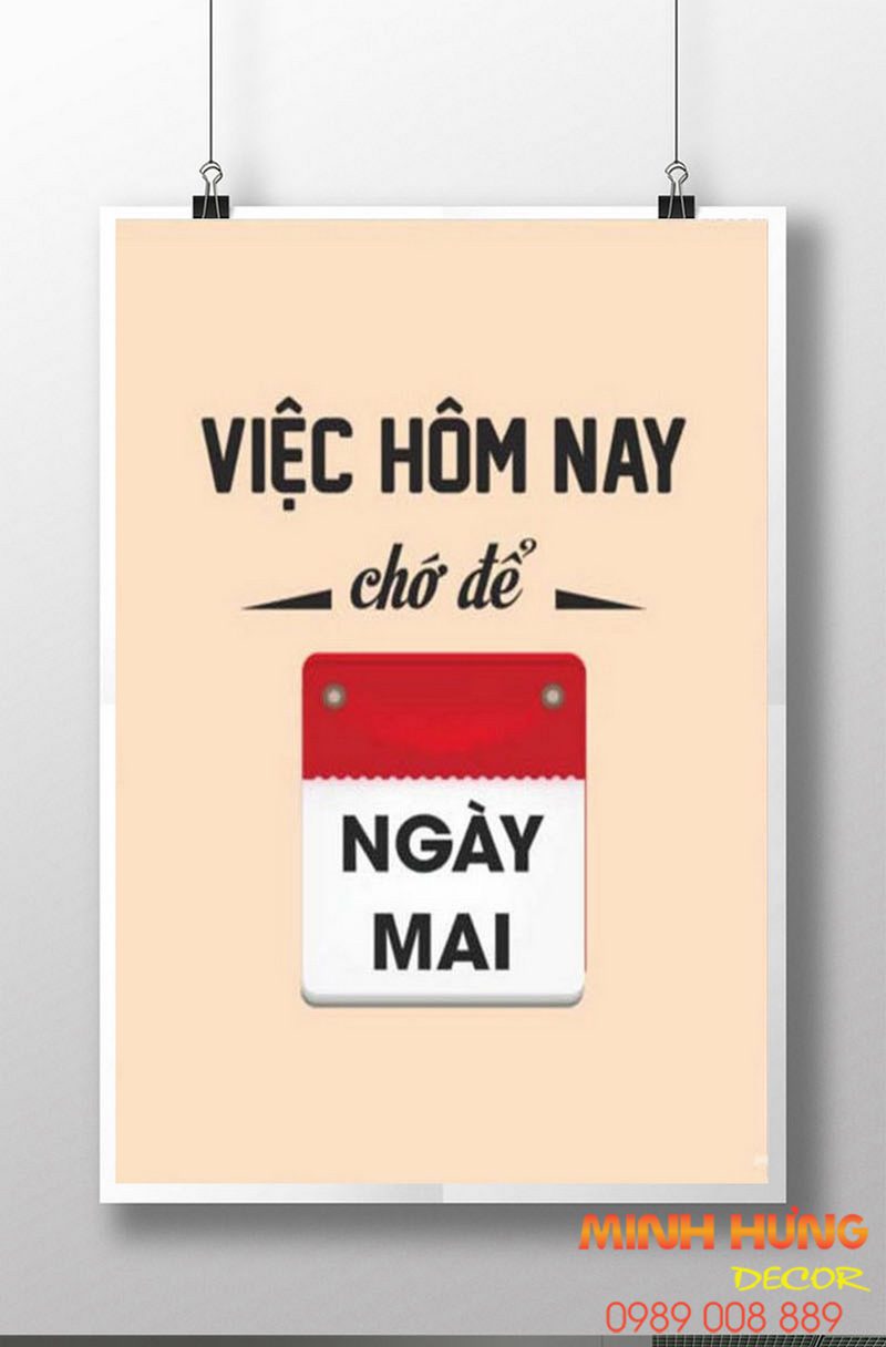 Việc hôm nay chớ để ngày mai TDL258