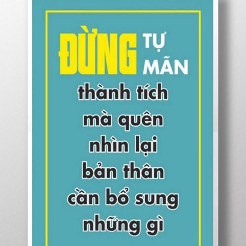Đừng tự mãn thành tích mà quên nhìn lại bản thân TDL261