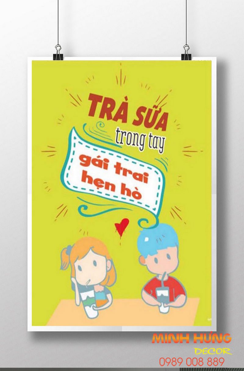 Trà sữa trong tay gái trai hẹn hò TDL335