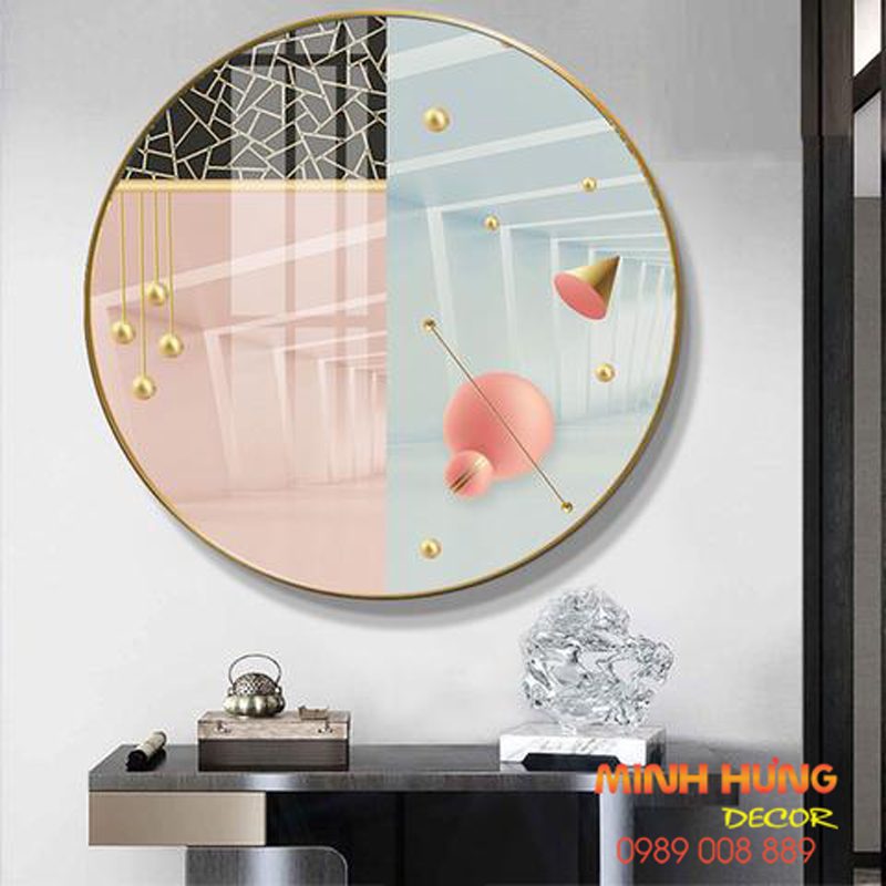 Tranh tráng gương sắc màu nhẹ nhàng TGH8292
