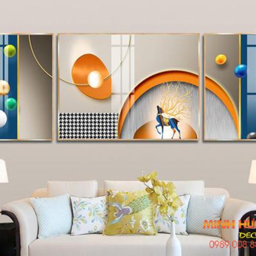 Tranh tráng gương sang trọng TGH8392