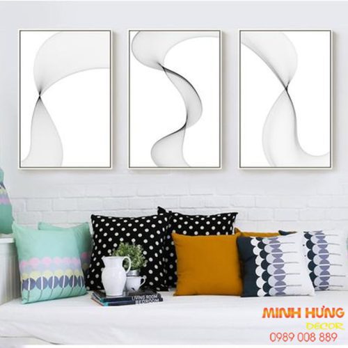 Tranh đường cong uốn lượn trừu tượng TGH8405
