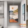 Tranh tráng gương dãy núi trừu tượng TGH8448