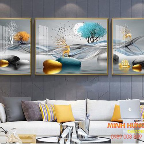 Tranh tráng gương khung cảnh đêm TGH8583