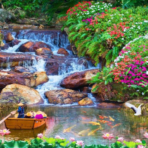 Tranh dán tường phong cảnh thác nước TGTV_0078