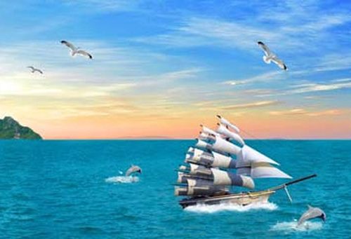 Tranh dán tường phong cảnh biển TGTV_FM0155