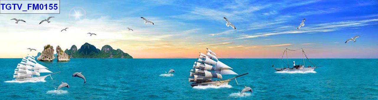 Tranh dán tường phong cảnh biển TGTV_FM0155