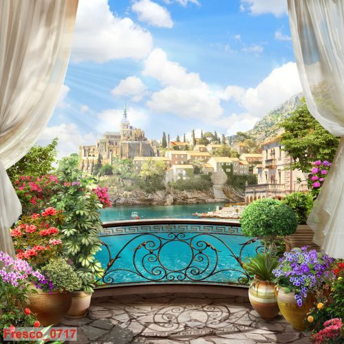 Tranh dán tường phong cảnh châu âu Fresco_0717