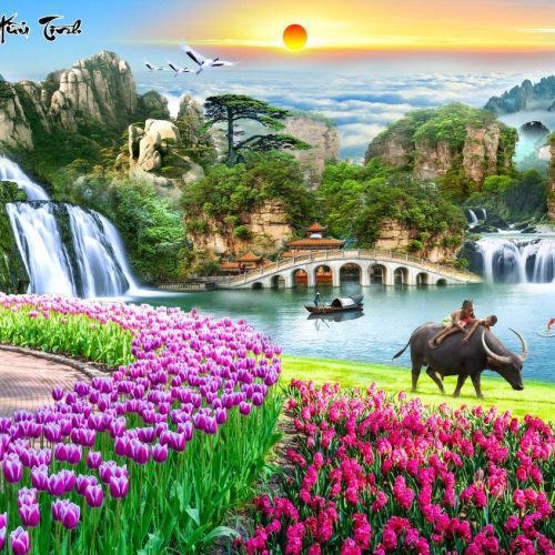 Tranh dán tường thiên nhiên hữu tình TGTV_0192