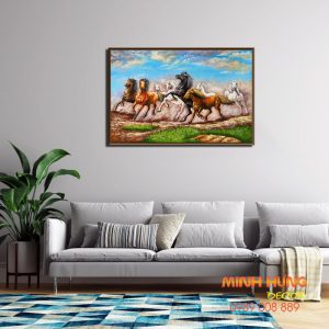 Tranh sơn dầu mã đáo thành công TSD155