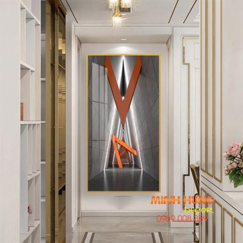 Tranh tráng gương trừu tượng hình học TGH8587