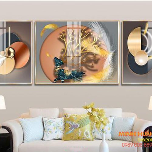 Tranh tráng gương vẻ đẹp của hươu TGH8656