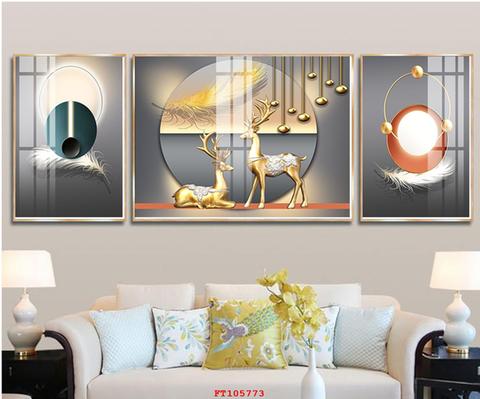 Trang tráng gương đôi hươu vàng TGH8667