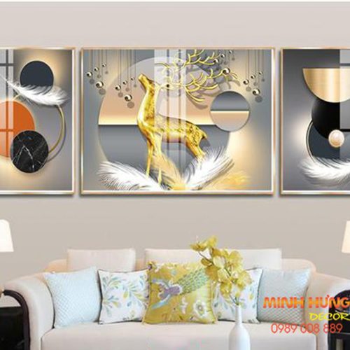 Tranh Hươu Vàng Giữ Ánh Sáng TGH8672