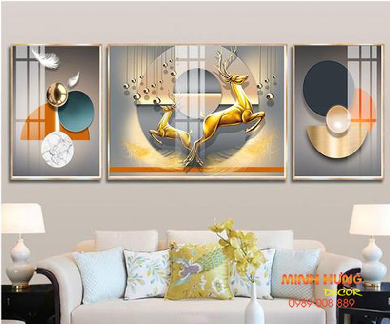 Tranh Tráng Gương Khúc Nhạc Của Lộc Vàng TGH8675