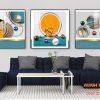 Tranh tráng gương những quả cầu và hươu TGH8773