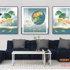 Tranh tráng gương những chiếc lá rẻ quạt TGH8779