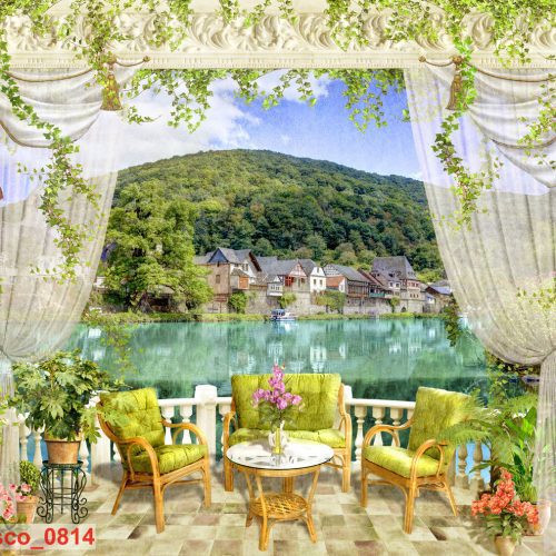 Tranh dán tường phong cảnh Châu ÂU Fresco_0814