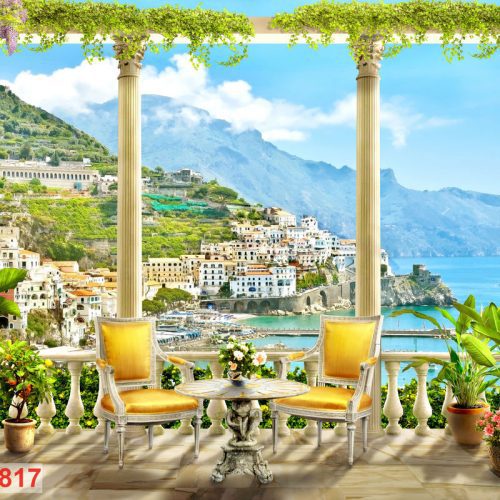 Tranh dán tường phong cảnh Châu ÂU Fresco_0817
