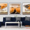 Tranh tráng gương sa mạc trừu tượng TGH8788