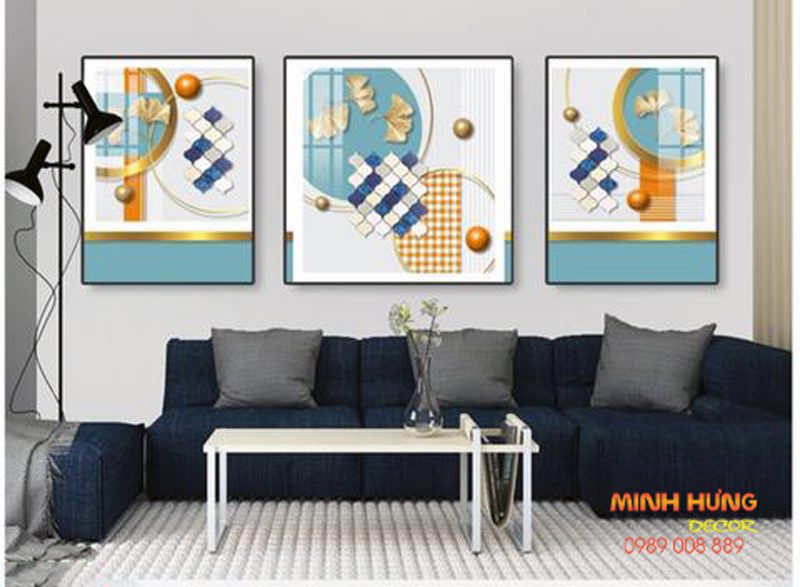 Tranh tráng gương hình học nhiều kiểu TGH8796