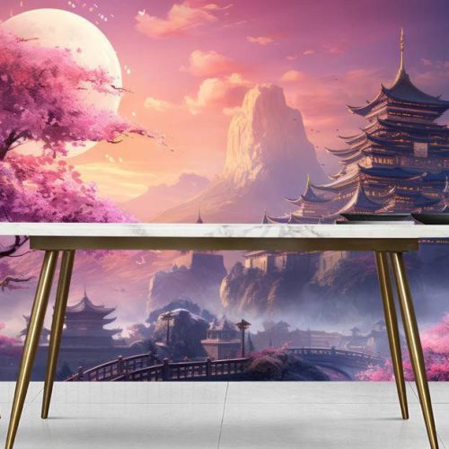 Tranh dán tường phong cảnh Trung Quốc TGTV_TV12981