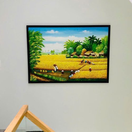 Tranh sơn dầu Phong Cảnh Làng Quê TSD170