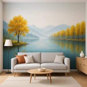 Tranh dán tường phong cảnh hiện đại