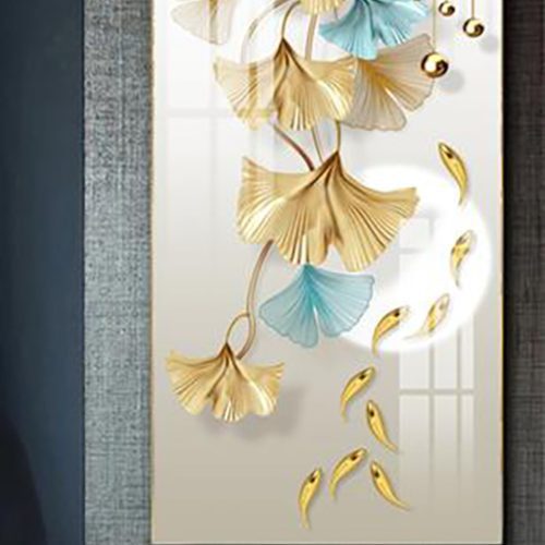 Tranh Lá Ginkgo & Cá Vàng TGH9014