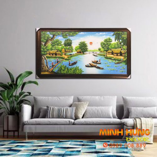 Tranh sơn dầu Sông Nước Miền Tây TSD197
