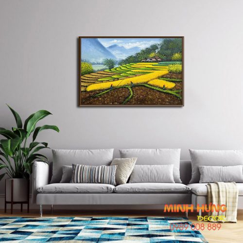 Tranh sơn dầu Ruộng Bậc Thang Tây Bắc TSD202