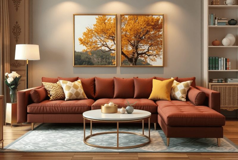 Cách chọn kích thước tranh theo tỉ lệ sofa