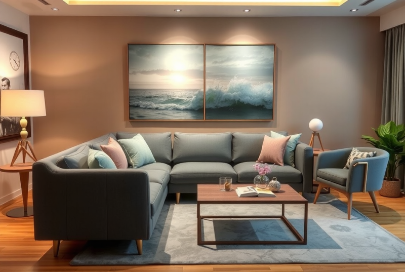 Cách chọn kích thước tranh theo tỉ lệ sofa