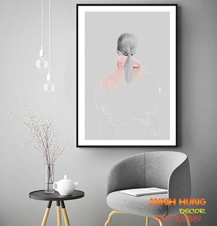 Tranh tráng gương dáng hình kí ức TGH9120