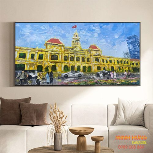Tranh sơn dầu Ủy Ban Nhân Dân TpHCM TSD296