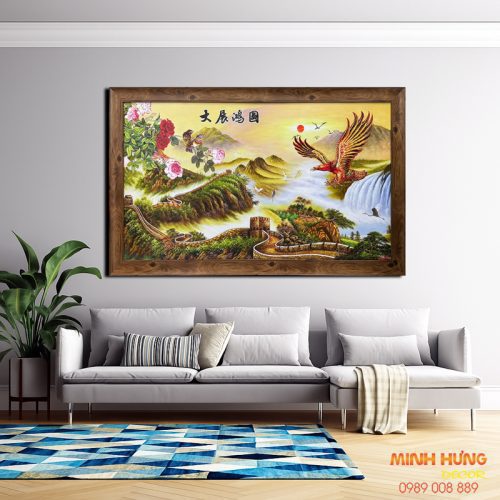 Tranh sơn dầu phong cảnh vạn lý trường thành TSD297