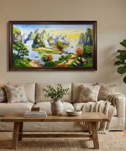 Tranh sơn dầu sơn thủy thanh bình TSD374