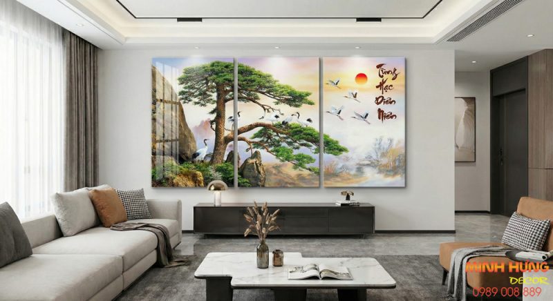Tranh Treo Tường Tùng Hạc Diên Niên