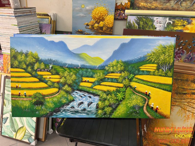 Tranh sơn dầu ruộng bậc thang TSD400